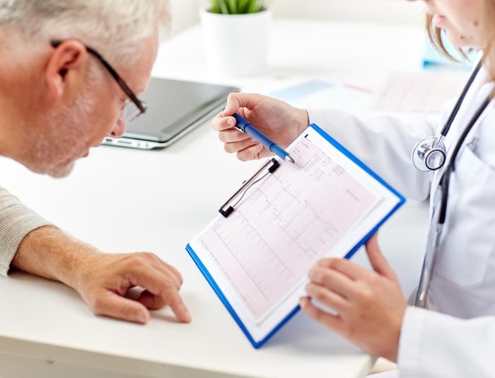 Image of a patient consultation.